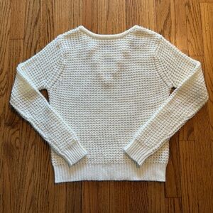 Women's Ambiance Apparel Cream Knit Sweater - size small